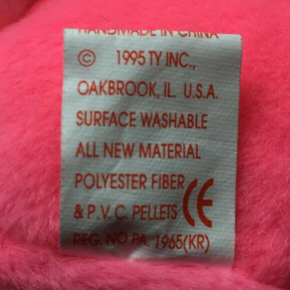 Ty Beanie Baby Pinky Flamingo Plush Stuffed Animal Retired W Tag Feb 13 1999 - Picture 8 of 9